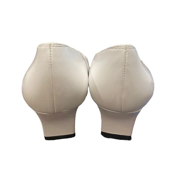 Proxy White Black Women's Leather Slip-on Low Heels 9 9N - Picture 5 of 6